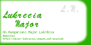 lukrecia major business card